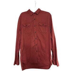 Levi's Men's Red Long Sleeve Button-Up Shirt Size L Casual